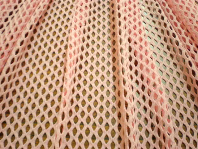 6.Diamond Hole Mes Plain Mesh Lt.Pink